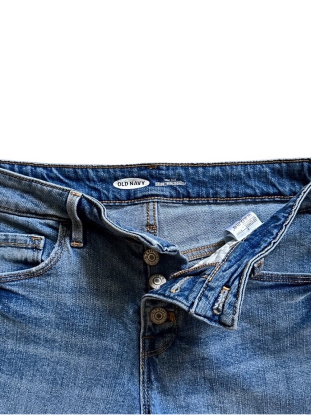 NEW Old Navy High Rise Button Fly Secret Slim Pocket Denim Shorts Size 0 - Picture 7 of 8